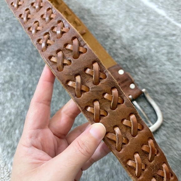 Genuine Leather Braided Belt 32 - Picture 5 of 11